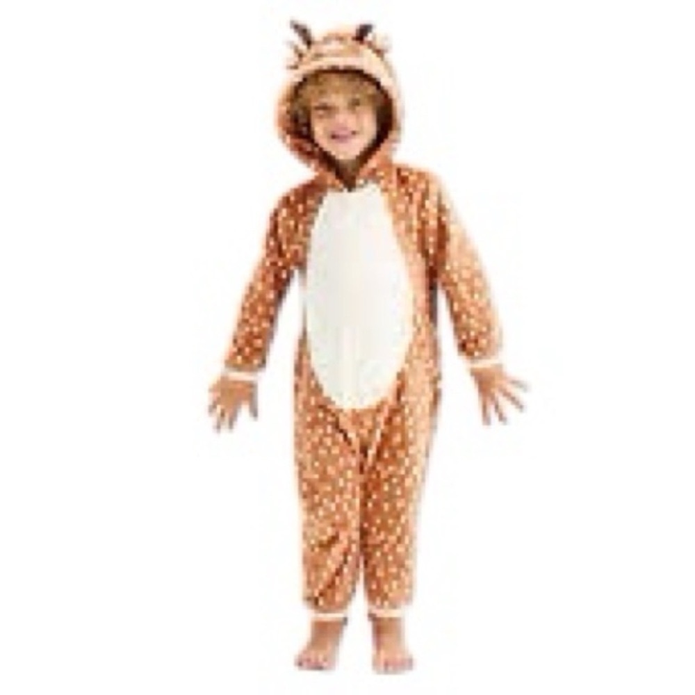 North Pole Trading Co. Kids Unisex Reindeer Plush Pajama 3T